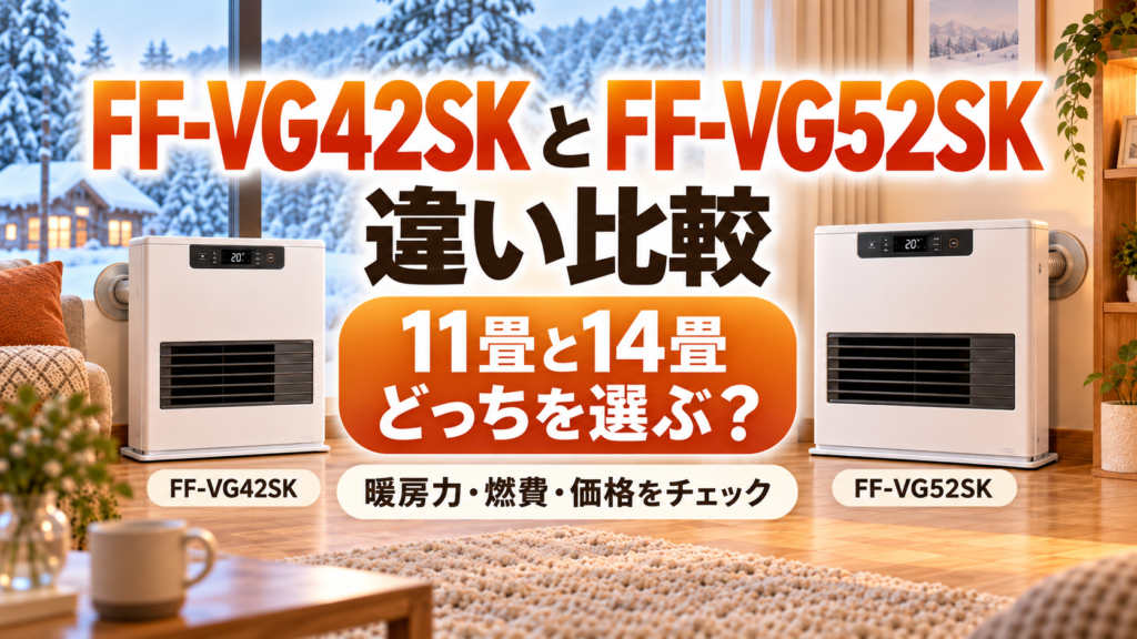 FF-VG42SKとFF-VG52SKの違いを比較｜11畳と14畳、どっちを選ぶ？