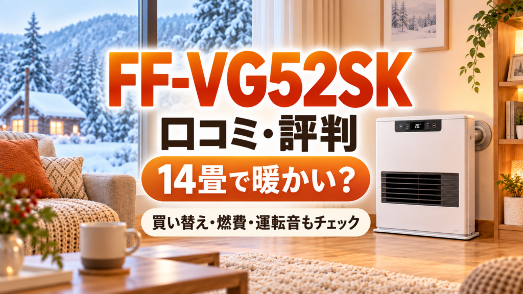 FF-VG52SKの口コミ・評判｜14畳で暖かい？買い替え・燃費・運転音まで検証