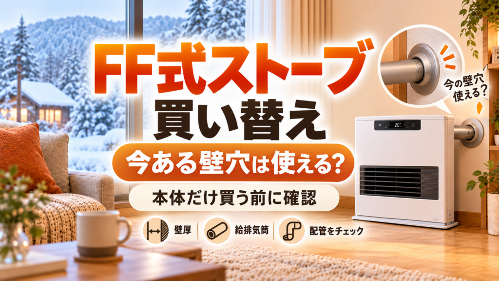 FF式ストーブの買い替え｜今ある壁穴は使える？本体だけ買う前に確認すること