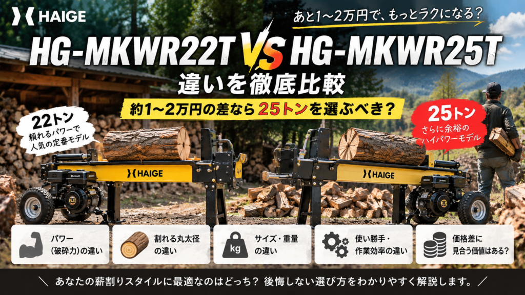 HG-MKWR22TとHG-MKWR25Tの違いを比較｜約1〜2万円差なら25トンを選ぶべき？