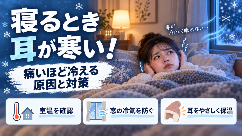 寝るとき耳が寒くて眠れない！痛いほど冷える原因と耳を暖かくする方法
