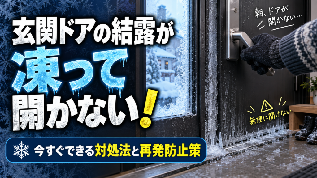 玄関ドアの結露が凍って開かない！今すぐできる対処法と再発防止策
