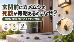 玄関前にカメムシの死骸が毎朝あるのはなぜ？原因と寄せ付けにくくする対策