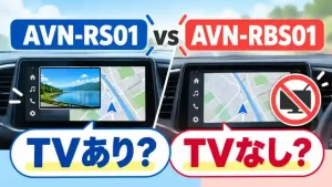 AVN-RS01とAVN-RBS01の違いを比較したアイキャッチ画像
